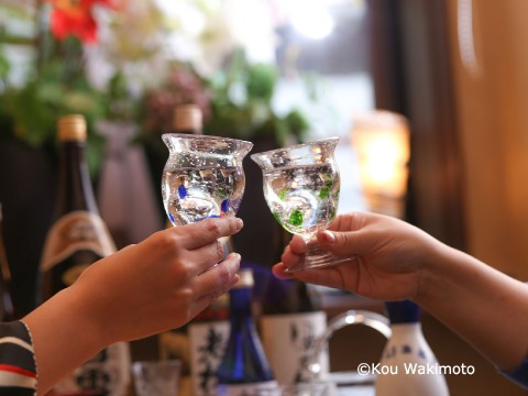 Cheers with Japanese Sake images