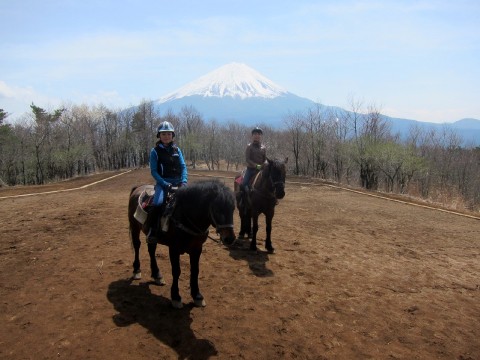 Horseback riding at the foot of Mt Fuji images