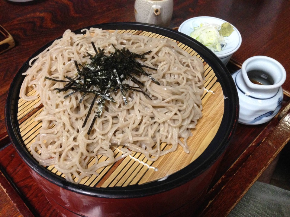 soba lunch in Matsumoto, Nagano