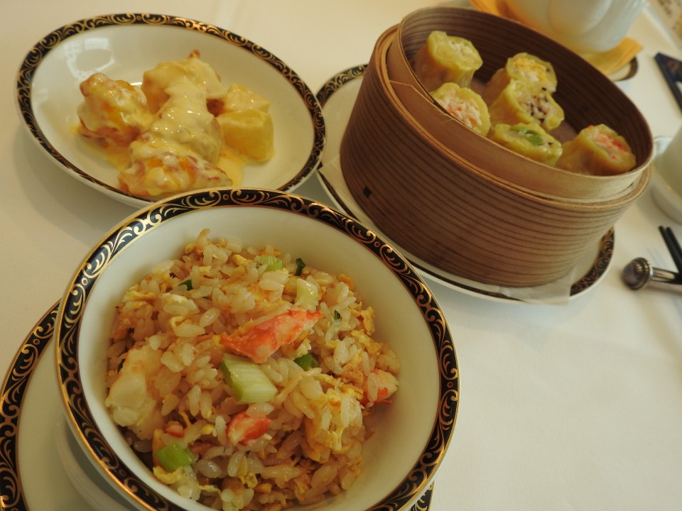 Ebi mayo, Shumai, Fried rice